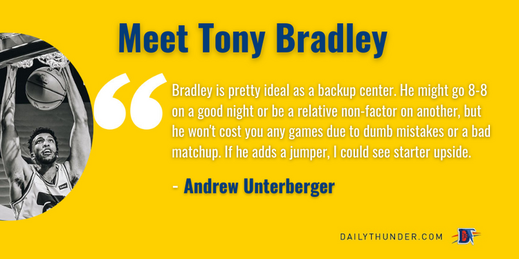 Thunder Journal: Meet Tony Bradley
