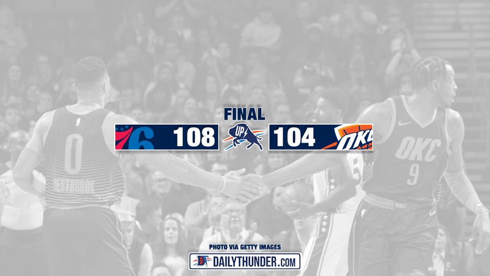 Thunder Lose Third Straight, Sixers Take 108-104 Victory in OKC