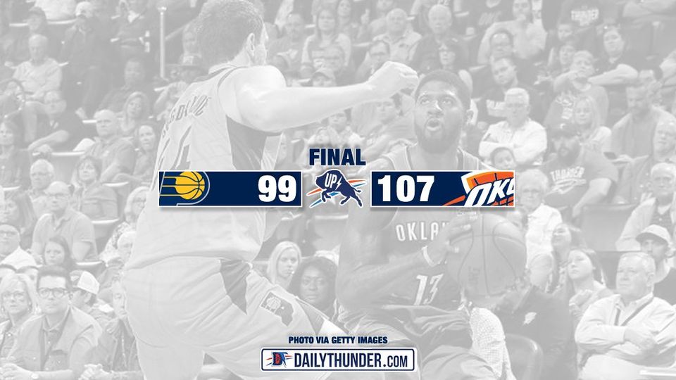 Thunder Catch Fire in Third Quarter, Beat Pacers 107-99 at the ‘Peake