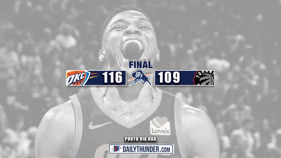 Thunder Find Their Groove Up North, Beat Raptors 116-109