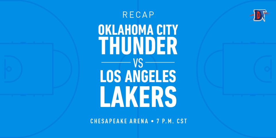 Game 15 Recap: Lakers (13-2) def. Thunder (5-10) 130-127