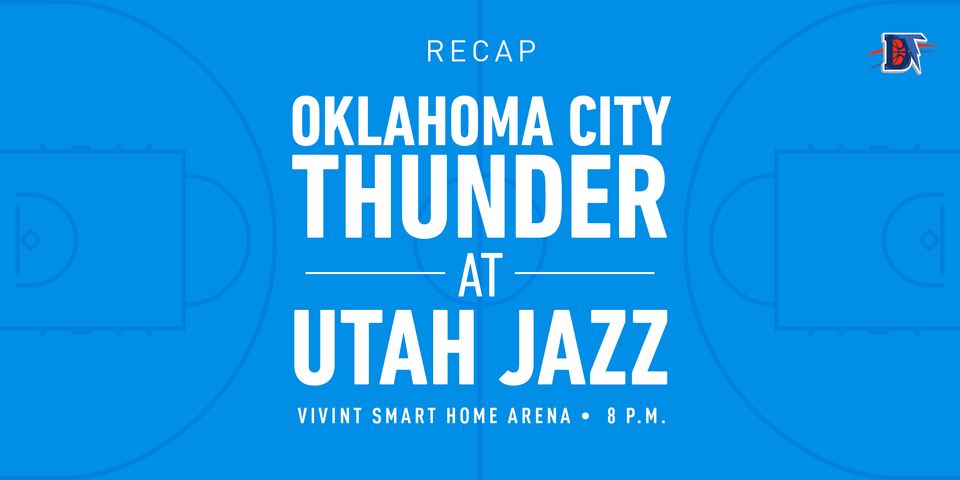 Game 23 Recap: Thunder (11-12) def. Jazz (13-11) 104-90