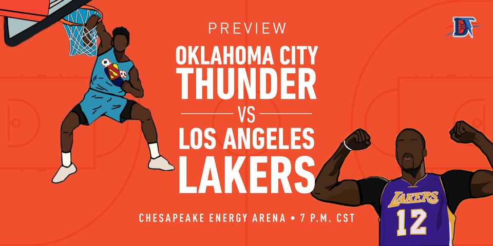 Game 39 Live Thread: Thunder (22-16) vs. Lakers (31-7)