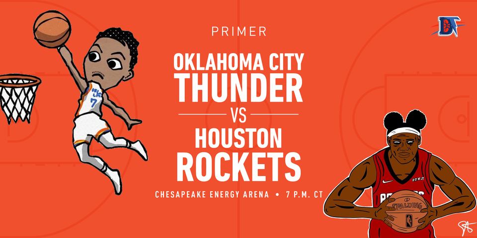Game 20 Pregame Primer: Thunder (8-11) vs. Rockets (10-9)