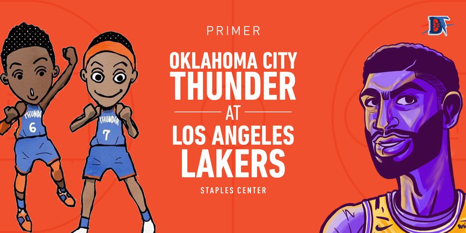 Game 23 Pregame Primer: Thunder (10-12) @ Lakers (18-6)